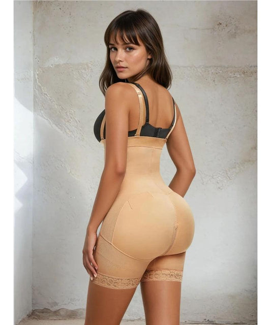 Body Modelator Cu Bretele Ajustabile si Fermoar ptr Wc ---IDEAL Ptr ROCHII--- Model 3in1 Bej sau Negru