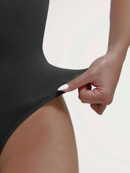 Body Modelator Femei Negru, Tummy Control, Cu Fermoar și Bretele Reglabile, Talie Subțiată, G-Slab, Spate Gol, Lenjerie Modelatoare Tip Tanga