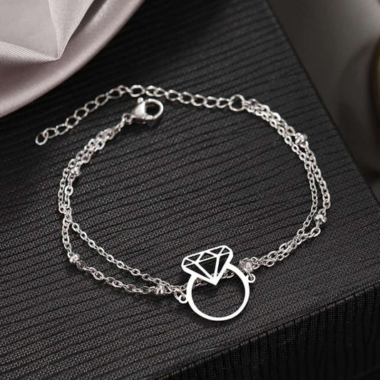 Stelvio Bratara Inox Argintiu Model Diamant -n7025 Premium