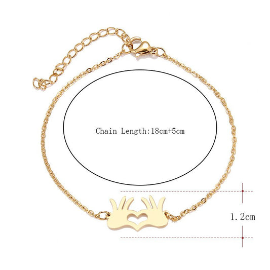 Stelvio Bratara Inox Aurie Hand Love-n699 Premium