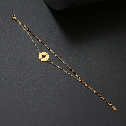 Stelvio Bratara Inox Aurie Puncte Cardinale-n3493a Premium