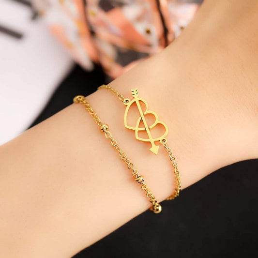 Stelvio Bratara Inox Auriu Model Inima -n6999 Premium