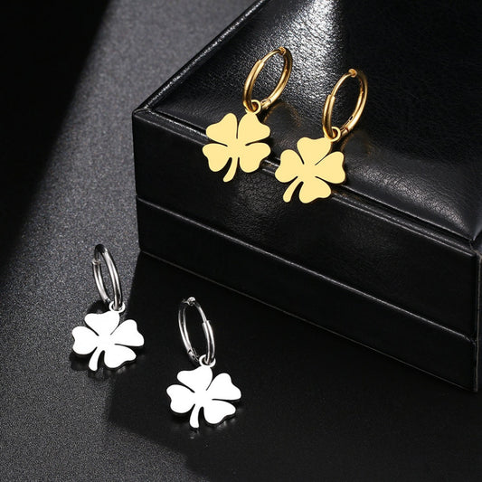 Stelvio Cercei Din Inox Argintiu Cu Tortita Trifoi N3418 Premium