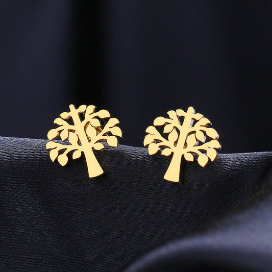 Stelvio Cercei Din Inox Auriu Pomul Vietii N4015a Premium