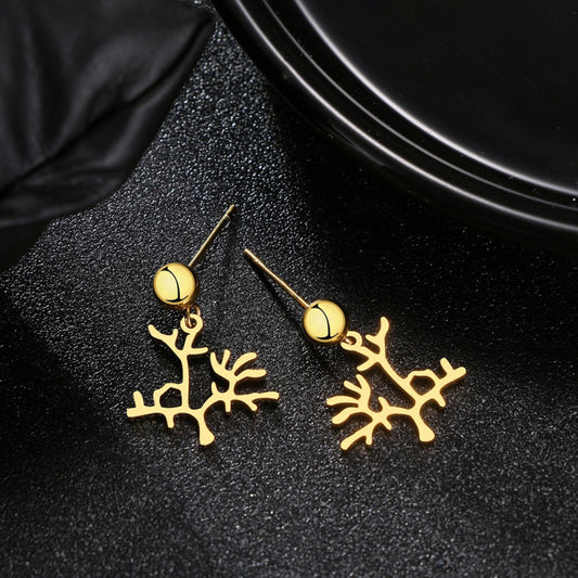 Stelvio Cercei Din Inox Auriu Pomul Vietii N4951 Premium