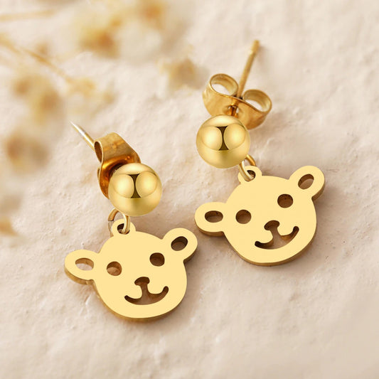 Stelvio Cercei Din Inox Auriu Ursulet N5999 Premium