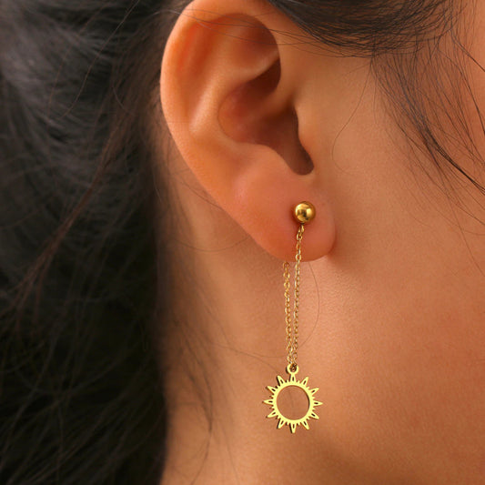 Stelvio Cercei Din Inox Placat Aur Lungi N3581 Premium