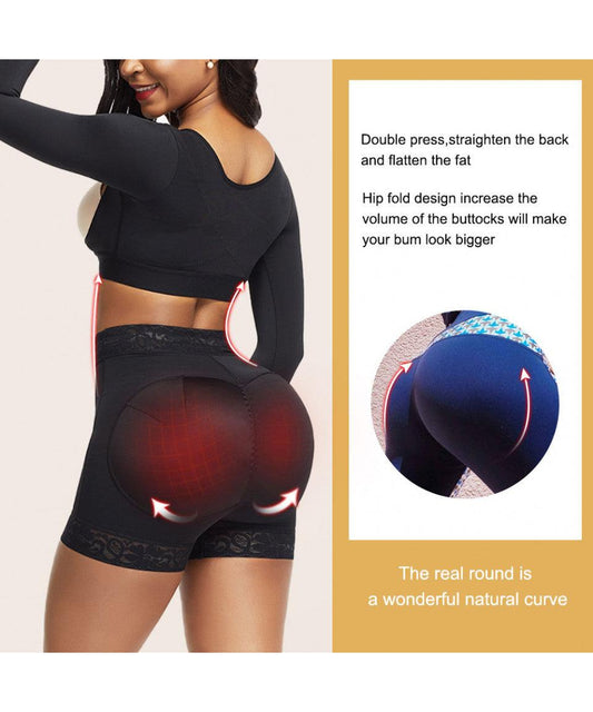 Chilot cu dantela modelator ridicarea fesieriilor cu talie inalta