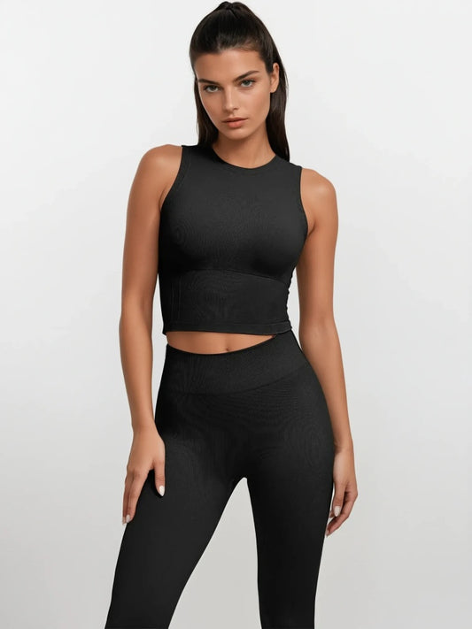 Colanți Compresivi Femei, Talie Înaltă și Ridicare Fese, Material Seamless Sport Gym , Culoare Neagră