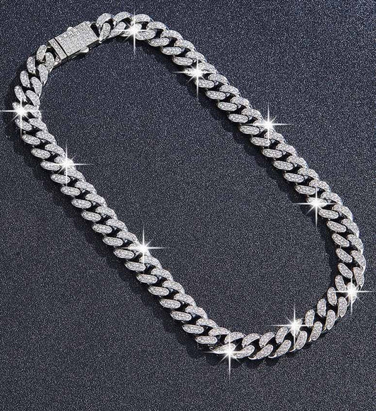 Stelvio Colier Hip-hop Cuban Ice Cu Inchizatoare Solida – Stralucire De Lux Si Design Masiv L168x Premium