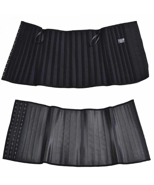 Corset Modelator 25 Atele Corset Talie de Viespe Super Agressive -Glossy Negru Cu o compresie foarte mare