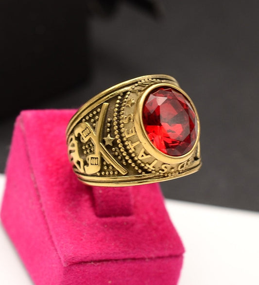 Stelvio Ghiul Inox Barbati Piatra Rosie Rotunda Cod Im600a Premium