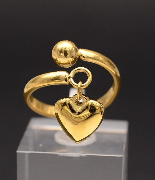 Stelvio Inel inox auriu -Heart- Cod IF648J Premium , Oferta