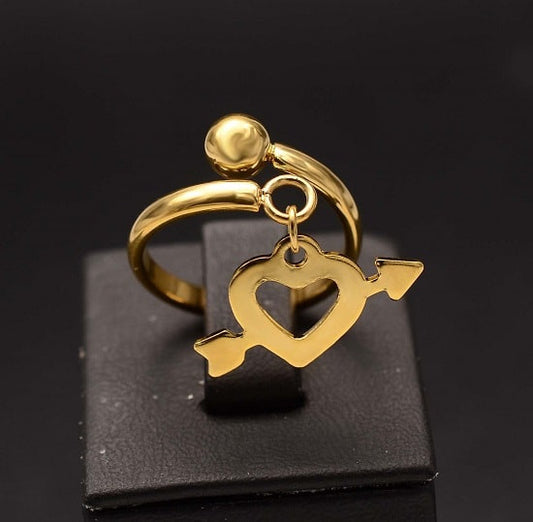 Stelvio Inel inox auriu -Love- Cod IF648X Premium , Oferta