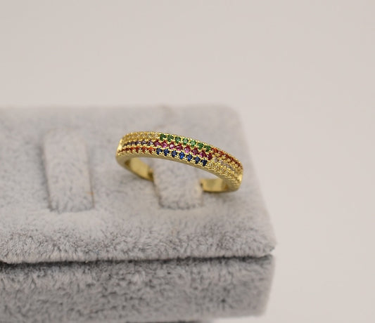 Stelvio Inel inox auriu Multicolor Cod IF648P Premium , Oferta