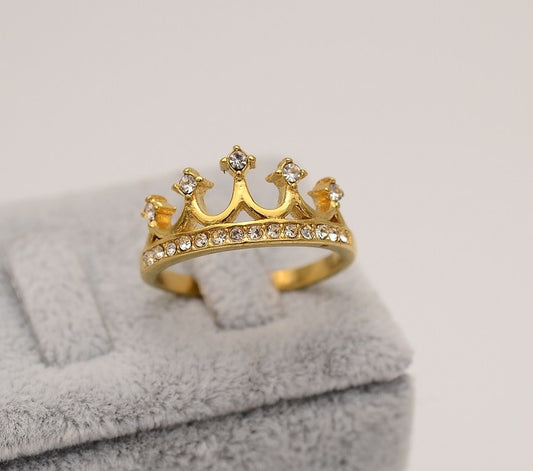 Stelvio Inel inox auriu -Queen- Cod IF648R Premium , Oferta