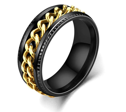 Stelvio Inel Inox Barbati -BLACK- cod Im643Q Premium , Oferta