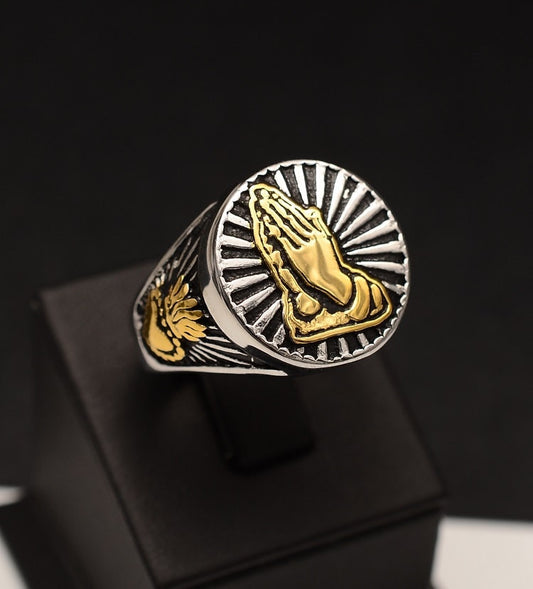 Stelvio Inel Inox Barbati -Rugaciune- Cod Im617a Premium , Douaa maine