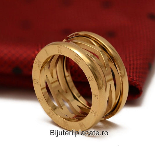 Stelvio Inel inox Dama model asemanator BVLGARI IF635 Premium , Oferta