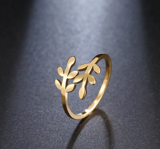 Stelvio Inel Inox Femei Tip -FRUNZA- IF629A Premium , Oferta