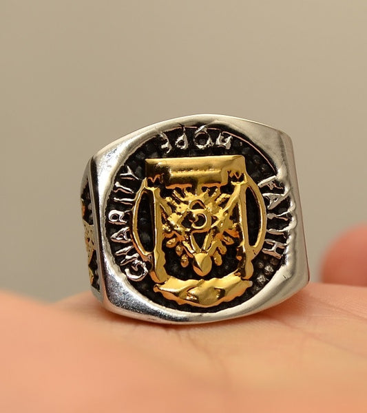 Stelvio Inel Inox Francomasoneria Cod Im617 Premium