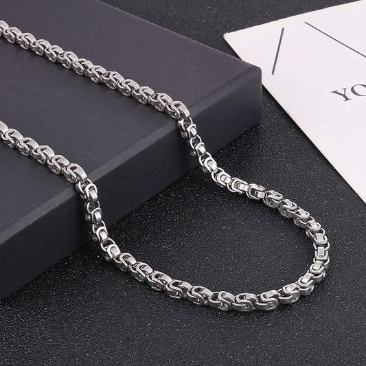 Stelvio Lant Barbatesc Argintiu Din Inox – Model Box Pentru Un Stil Urban Si Modern L168car Premium