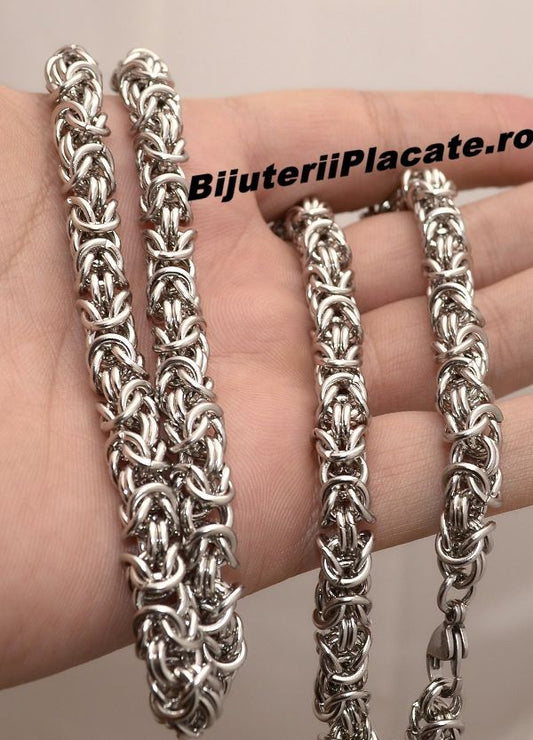 Stelvio Lant Inox Argintiu Model Byzantine Cod L44 Premium