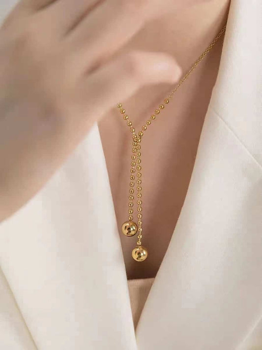Stelvio Lant Lung Femei, Inox Placat Aur, Model Modern Si Elegant - L82c Premium