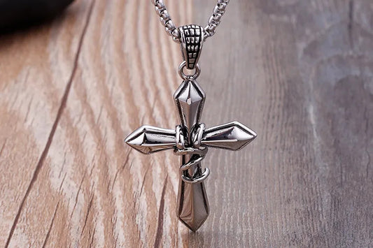 Stelvio Lant Si Cruce Din Inox Argintiu Mode Patinat Pret Mic Lc1v Premium