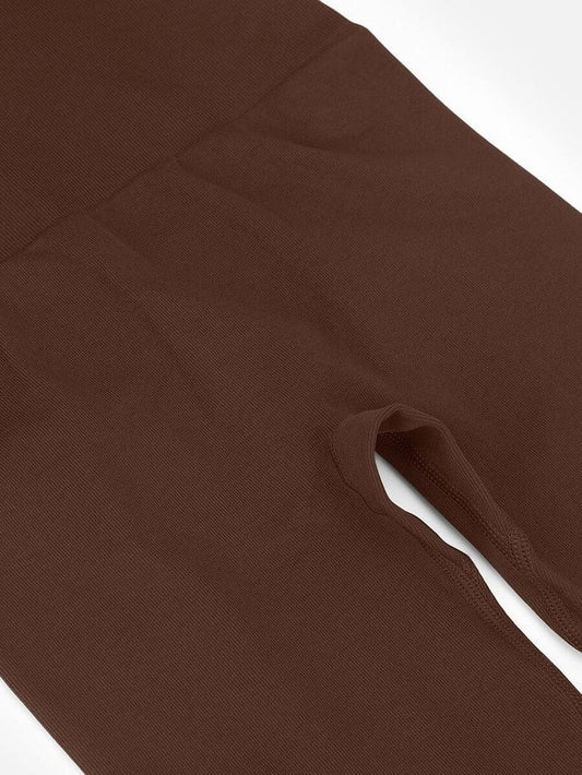 Salopeta Modelatoare Full Body Maro, Decolteu Adanc, Control Abdomen, Maneci Lungi, Picior Lung, Fara Cusaturi, Compresie 360° pentru Silueta Sculptata