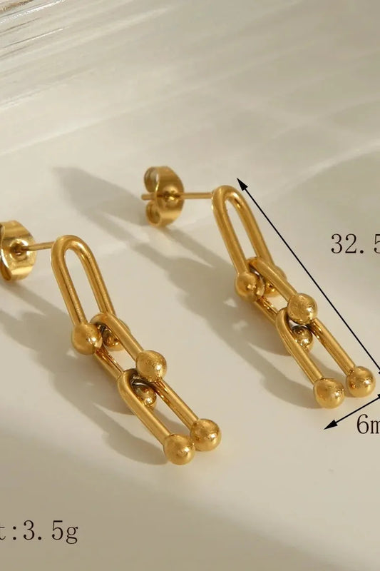 Stelvio Set Colier, Bratara Si Cercei Din Inox Placat Cu Aur 18k – Bijuterii Femei Stil Elegant, Reglabile S78v Premium