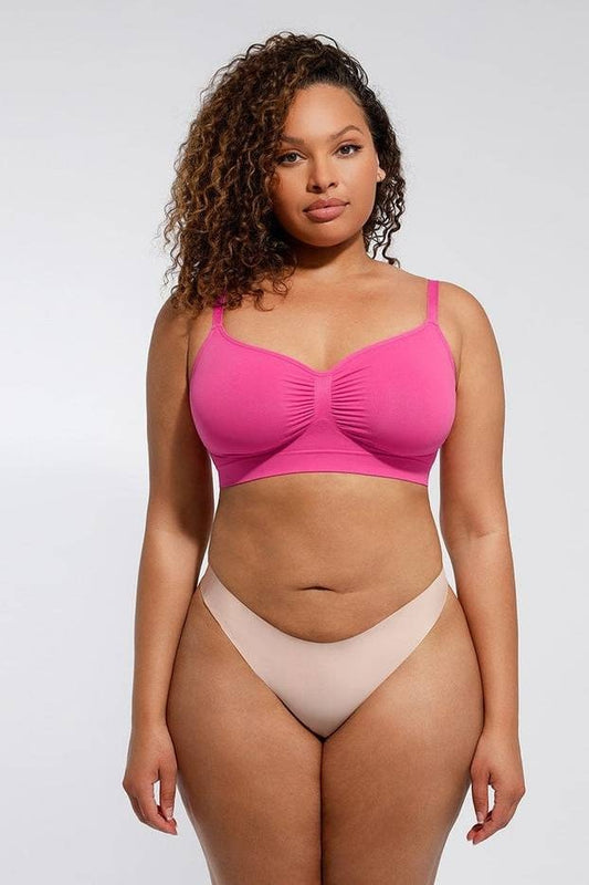 Sutien Modelator SKIN fara prindere Mos si Baba, Cu Bretele Ajustabile, Roz