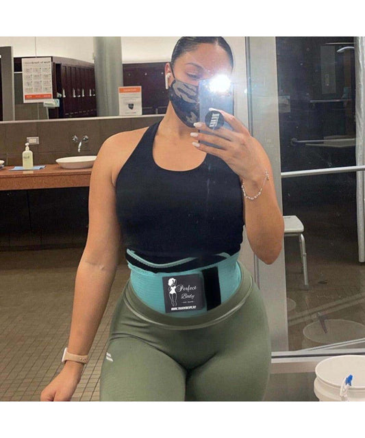 Talie de Viespe-Centura Fitness Femei - Xtreme Waist Belt-Turcoaz-Sala de Sport