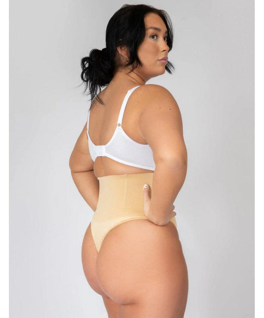 Tanga modelator cu talie foarte inalta Shapewear Thong Sleek Smoothers Nude