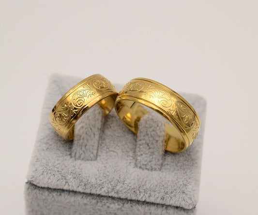 Stelvio Verigheta inox Aurii Gravate -El & Ea-- cod IF643D Premium , Oferta