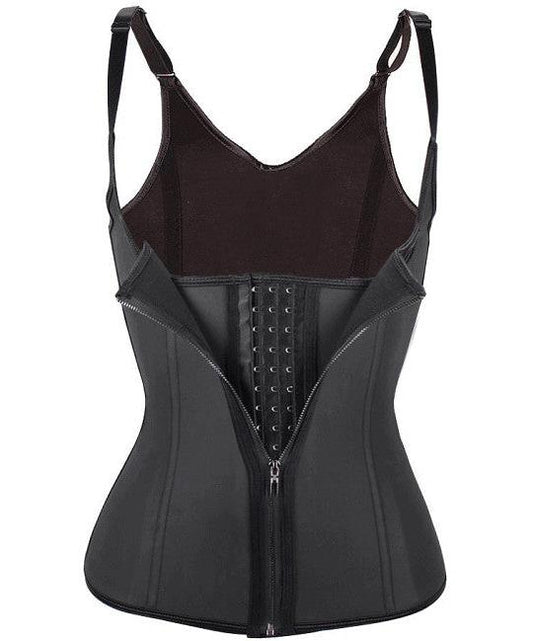 Vesta si Corset 2 in 1 LATEX BLACK