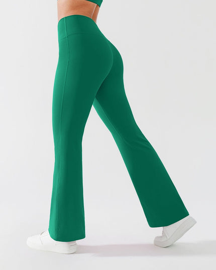 Colanti Evazati Verzi Pentru Femei, Stelvio cu Talie Înaltă în V, Efect Modelator Push-Up și Control Abdomen, Verde Smarald