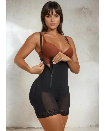 Lenjerie Modelatoare Negru Talie Înaltă, Modelare Abdomen Și Talie, Invizibil Sub Haine