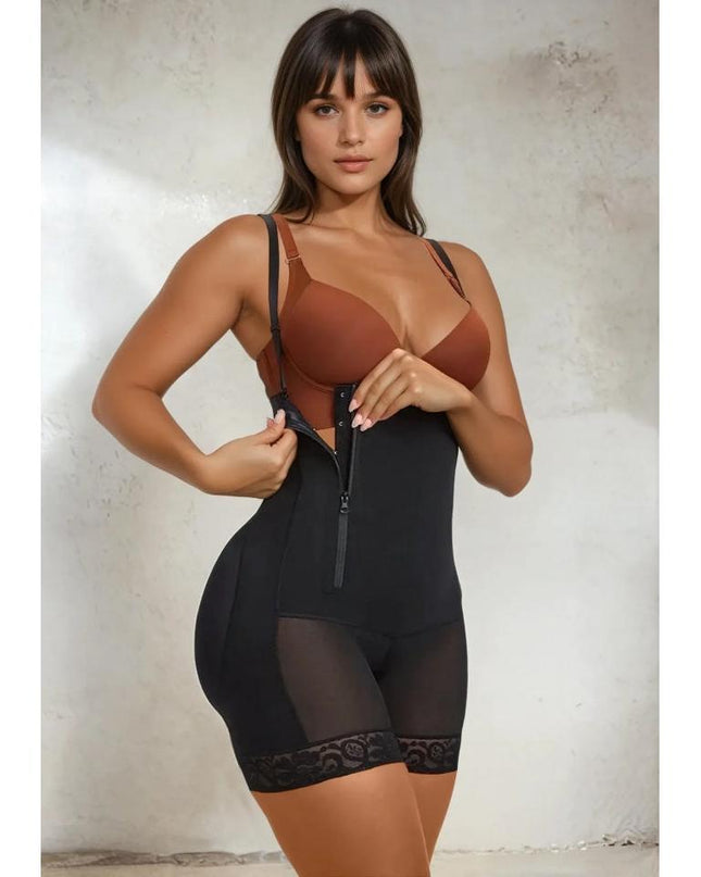 Lenjerie Modelatoare Negru Talie Înaltă, Modelare Abdomen Și Talie, Invizibil Sub Haine