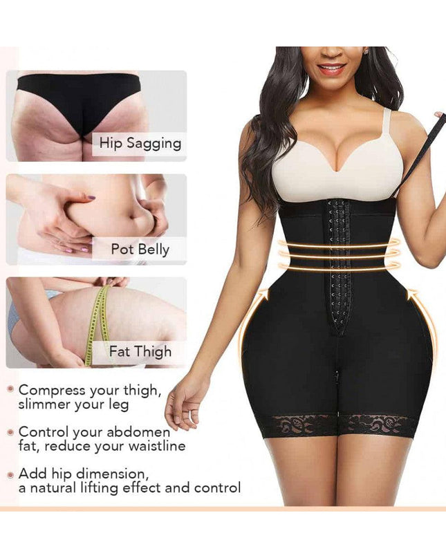 Body Modelator Talie Inalta Negru, Modelare Abdomen, Modelare Talie Si Ridicare Fese