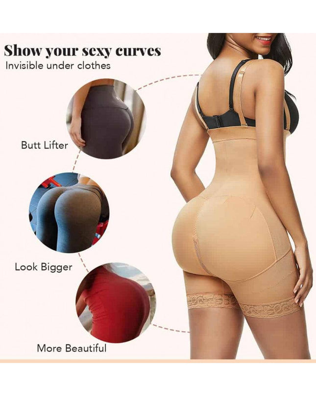 Lenjerie modelatoare Cu Talie Inalta Bej, Modelare Abdomen, Modelare Talie Si Ridicare Fese