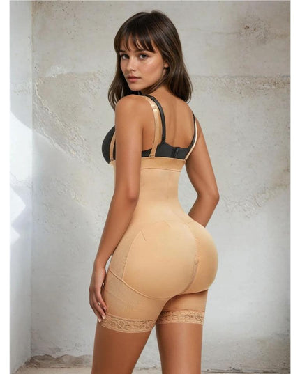 Lenjerie modelatoare Cu Talie Inalta Bej, Modelare Abdomen, Modelare Talie Si Ridicare Fese