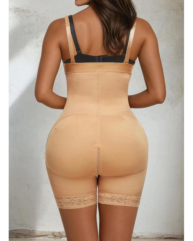 Lenjerie modelatoare Cu Talie Inalta Bej, Modelare Abdomen, Modelare Talie Si Ridicare Fese
