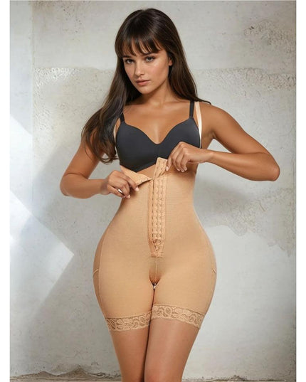Lenjerie modelatoare Cu Talie Inalta Bej, Modelare Abdomen, Modelare Talie Si Ridicare Fese