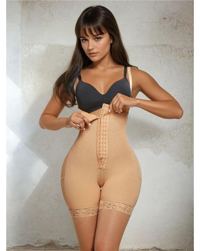 Lenjerie modelatoare Cu Talie Inalta Bej, Modelare Abdomen, Modelare Talie Si Ridicare Fese