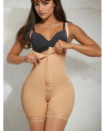 Lenjerie modelatoare Cu Talie Inalta Bej, Modelare Abdomen, Modelare Talie Si Ridicare Fese