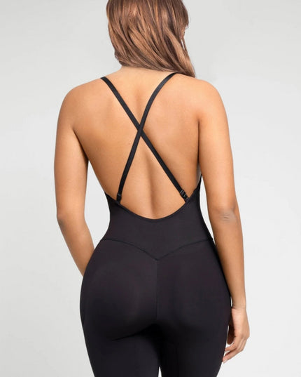 Body Modelator Cu Push UP (Bureti) Pentru Marirea Posteriorului si Coapselor , Cu spatele decoltat Black si Sutien