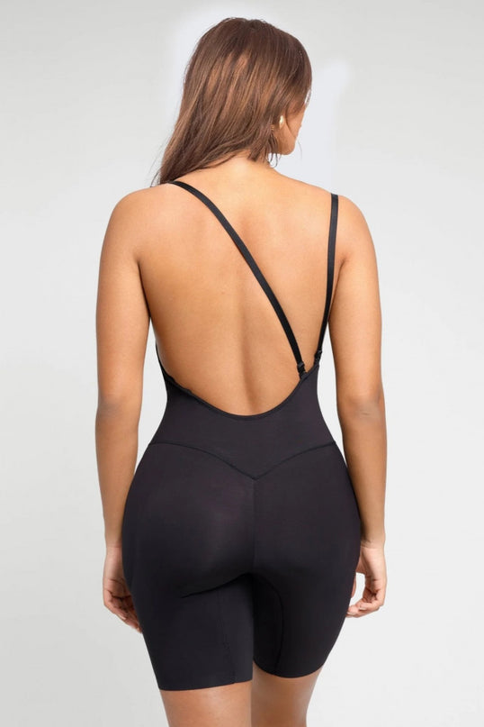 Body Modelator Cu Push UP (Bureti) Pentru Marirea Posteriorului si Coapselor , Cu spatele decoltat Black si Sutien