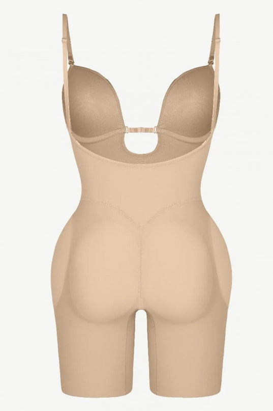 Body Modelator Cu Push UP (Bureti) Pentru Marirea Posteriorului si Coapselor , Cu spatele decoltat Nude si Sutien
