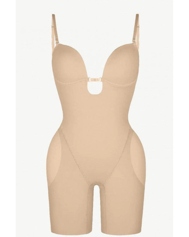 Body Modelator Cu Push UP (Bureti) Pentru Marirea Posteriorului si Coapselor , Cu spatele decoltat Nude si Sutien